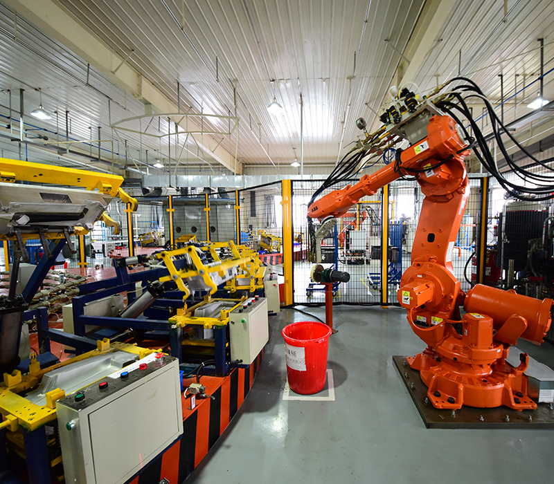 Nhà máy tay vịn có máy RIM & Robot